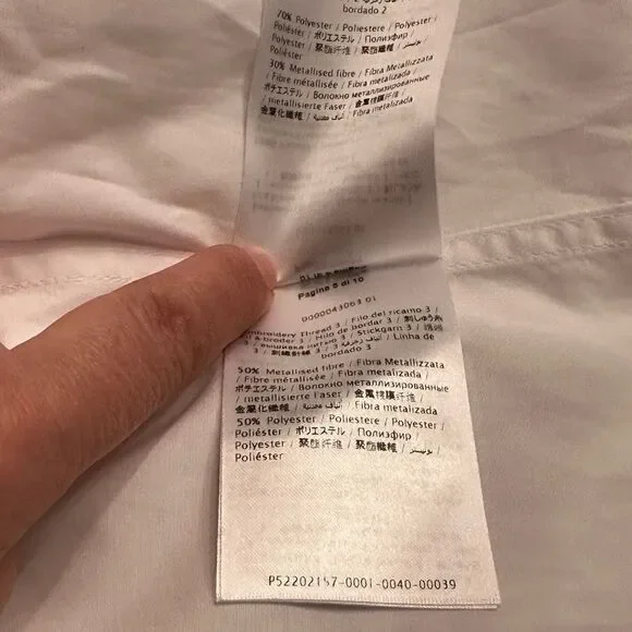 Valentino Women’s beads embellished cuffs dress in white size 10 NWT $4700 - Picture 15 of 15